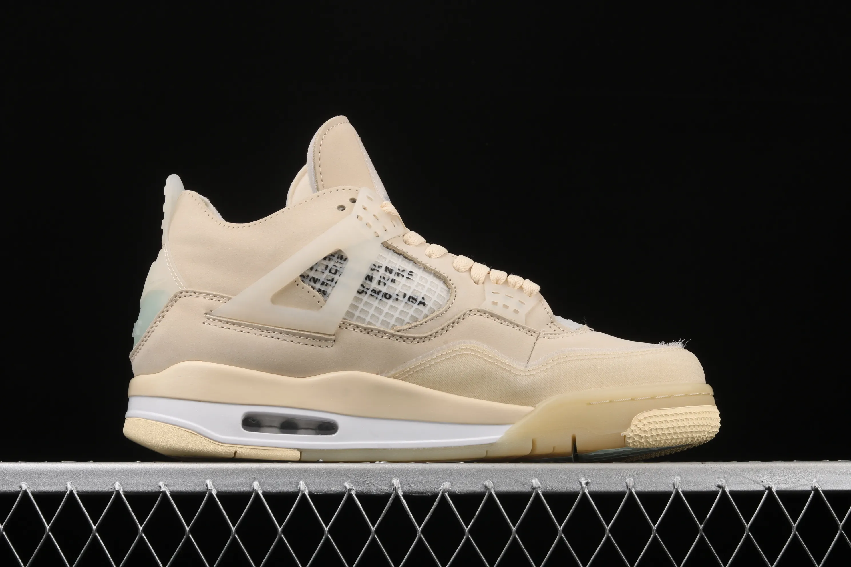All categories Air Jordan Jordan series basketball shoes Air Jordan 4 OF x Air Jordan 4 Retro "Cream/Sail" AJ4 Jordan 4 mid-top retro casual sports culture basketball shoes CV9388-100